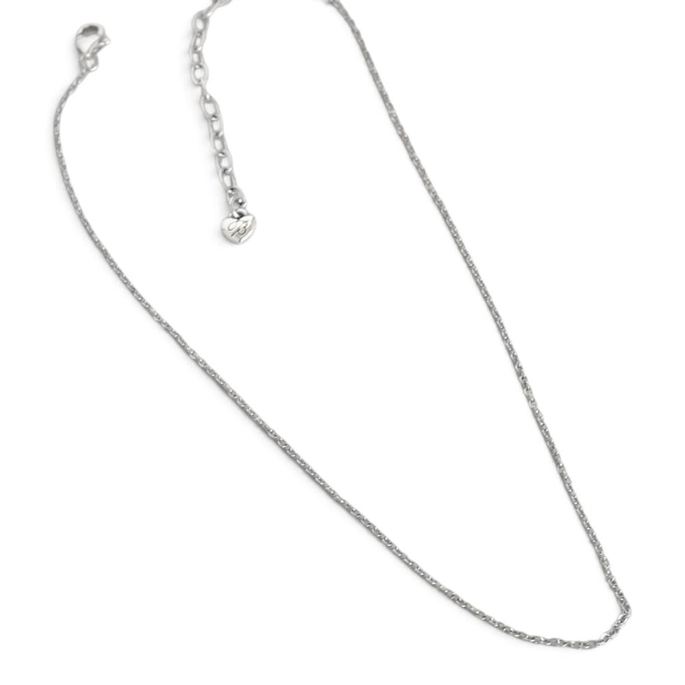 Brighton Delicate Silver Plated Chain Necklace Simple Layering Charm 14-17"